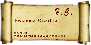Hovanecz Cicelle névjegykártya